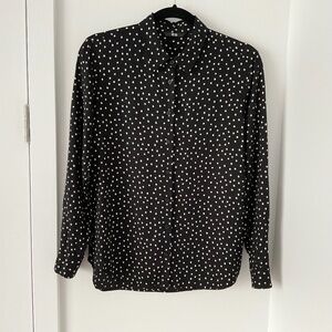 Uniqlo polka-dot rayon shirt size S